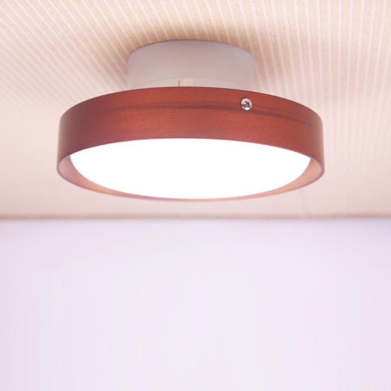 日本实木LED吸顶灯原木走道灯北欧风格灯走廊灯玄关衣帽间入户灯