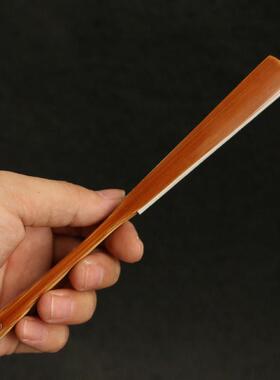 安吉名家王伟本工精工制作老玉竹纯手工精工制作6寸文人折扇竹扇