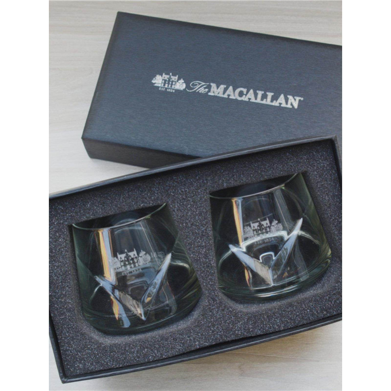 英国麦卡伦Macallan单一麦芽威士忌杯品鉴玻璃杯礼盒双杯洋酒酒具