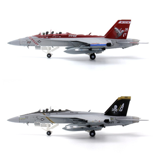 WLTK日炙美军F/A-18F超级大黄蜂VFA102响尾蛇103海盗旗F18 1/100