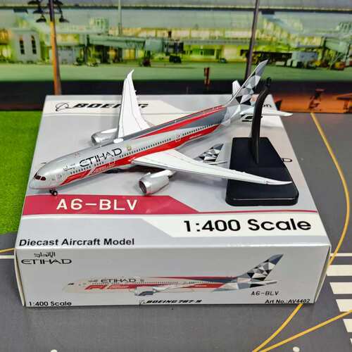 Aviation AV4402 阿提哈德航空波音B787-9 A6-BLV客飞机模型1/400