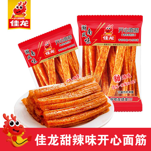 佳龙开心面筋甜辣味辣条解馋零食