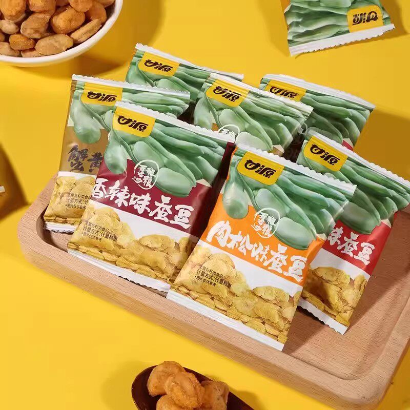 甘源蟹黄蚕豆兰花豆青豆坚果炒货干果露营踏青小包装休闲零食小吃