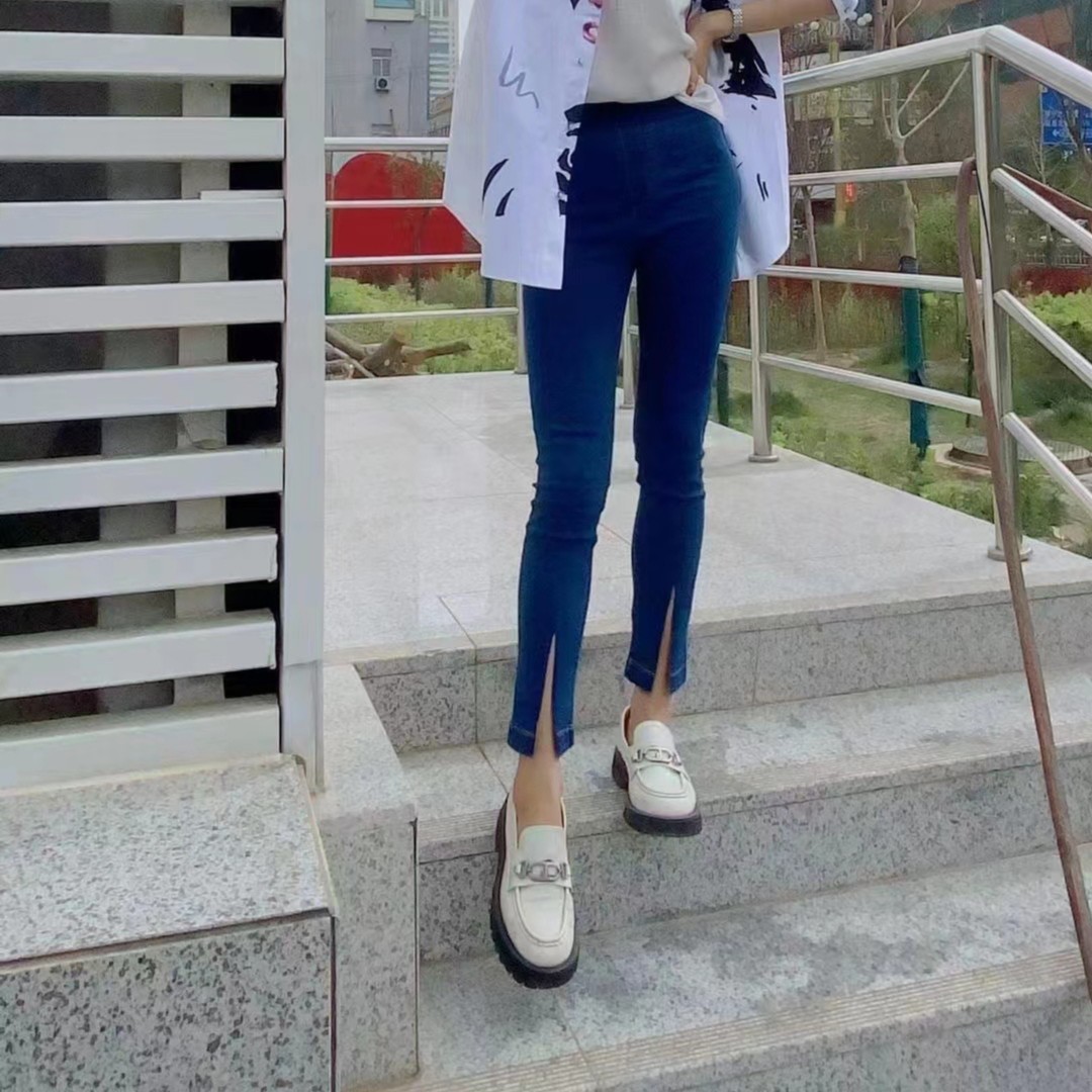 【商场同款】阿玛施九分牛仔裤女