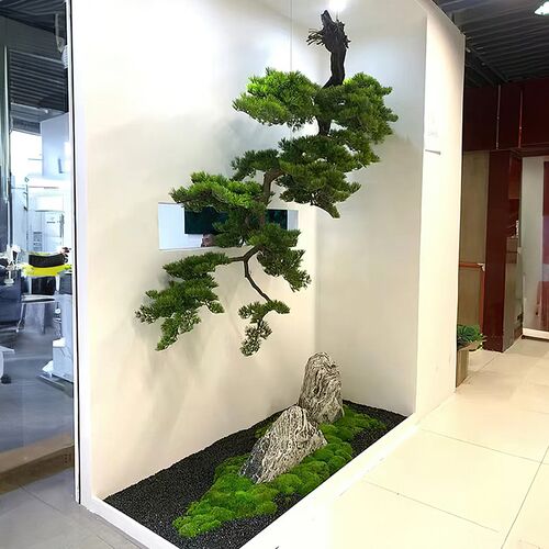 悬挂式仿真绿植大型落地仿生绿植室内外景观装饰橱窗造景假树松树