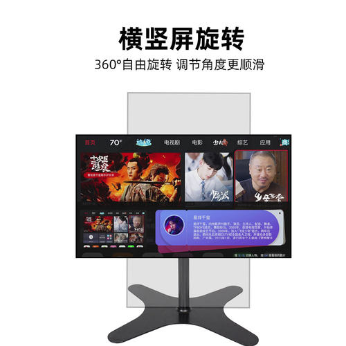 19-32寸背靠背双屏显示器支架双面2头升降器桌面固定增高底座