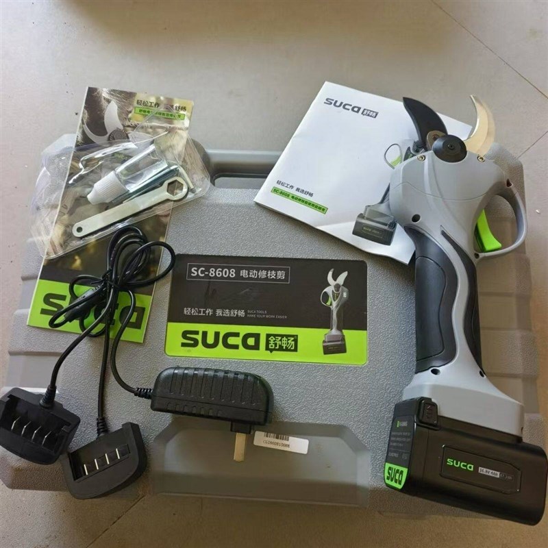 舒畅正品8608电动修枝剪刀锂电充电式剪刀果树粗枝专用电剪子剪枝图片