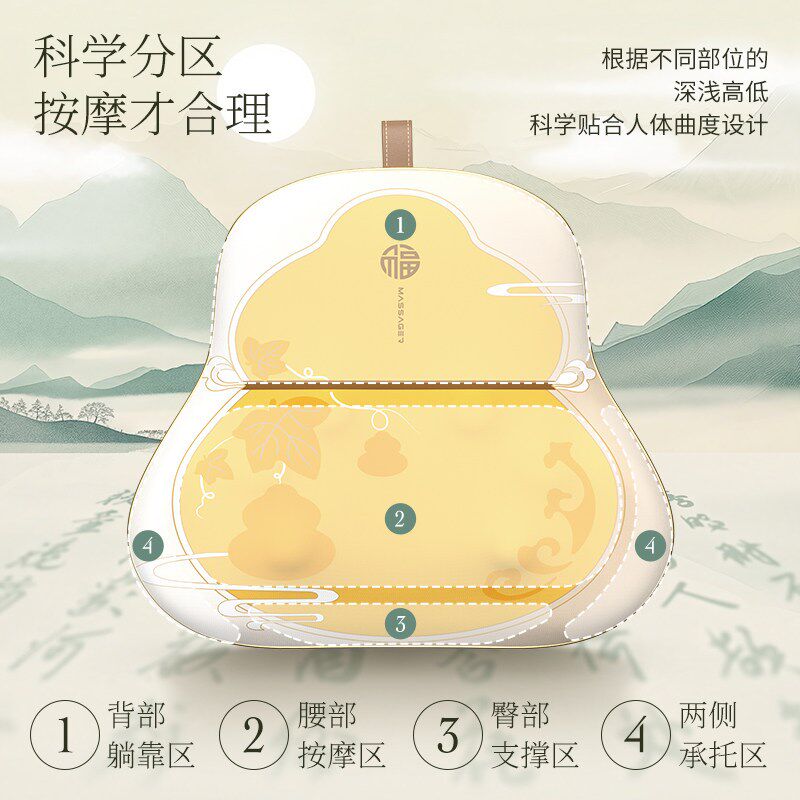 按摩器腰部背部颈椎肩颈按摩仪葫芦按摩枕生日礼物送爸爸妈妈新年