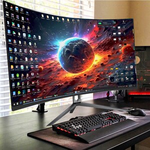 32英寸曲面电竞显示器 144Hz 2K液晶萤幕 SANV娱乐办公显示器 384