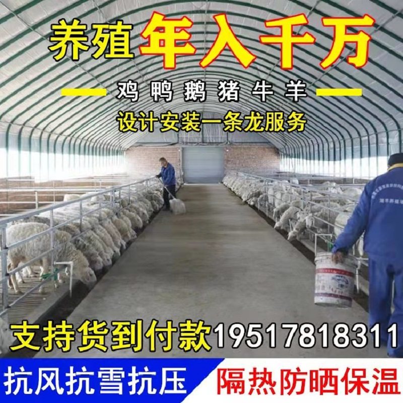 养殖大棚专用钢管骨架定制热镀锌椭圆管牛羊棚猪舍鹅兔养鸡场种植