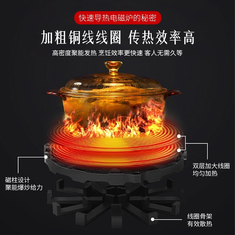 岩板伸缩餐桌小户型内嵌暖菜板电磁炉转盘可折叠方变圆实木餐桌椅