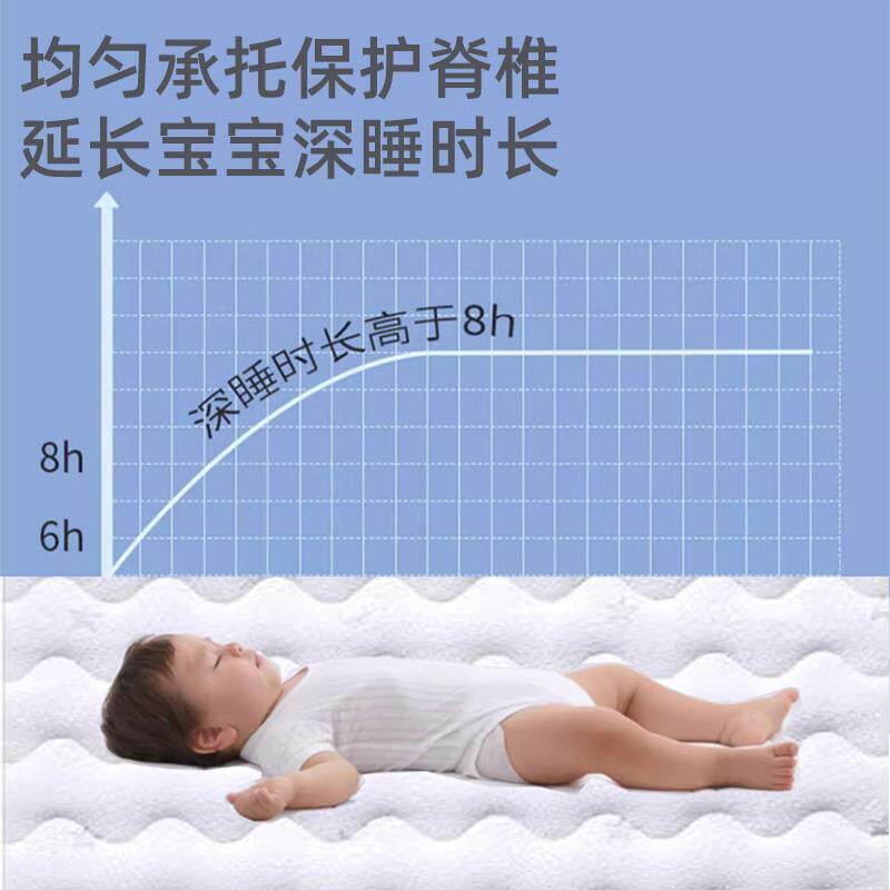 儿童健康护脊床垫可拆洗4D空气纤维内芯透气抗菌防螨婴童定制床垫