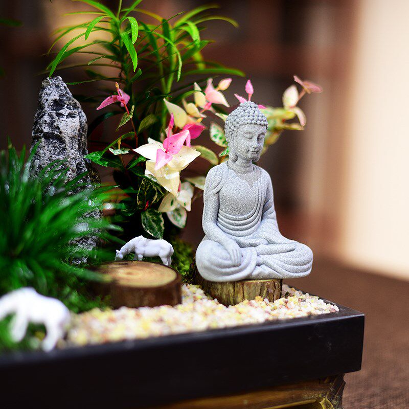 小叶紫檀紫檀盆景室内绿植黑骨茶盆栽微景观植物办公茶室摆件礼品