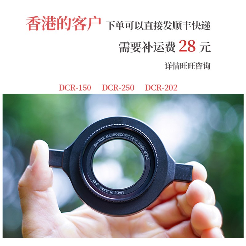 Raynox DCR-250微距镜 雷诺士昆虫花卉近摄镜 神牛闪光灯摄影套装