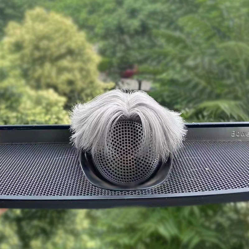 【坤坤中分发型】蔚来NOMI帽子问界ikun假发头套恶搞装饰品奶奶灰
