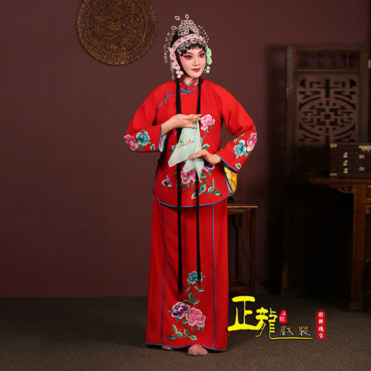 正龙戏装京剧戏曲演出服装拾玉镯花旦戏服小衣包丫鬟卖水袄裙裤