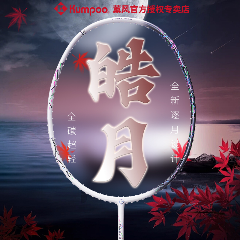 熏风皓月羽毛球拍超轻全碳素男女