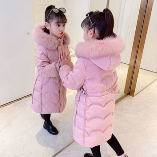 女童羽绒棉服冬季2024新款童装洋气儿童加厚外套中大通韩版棉袄装