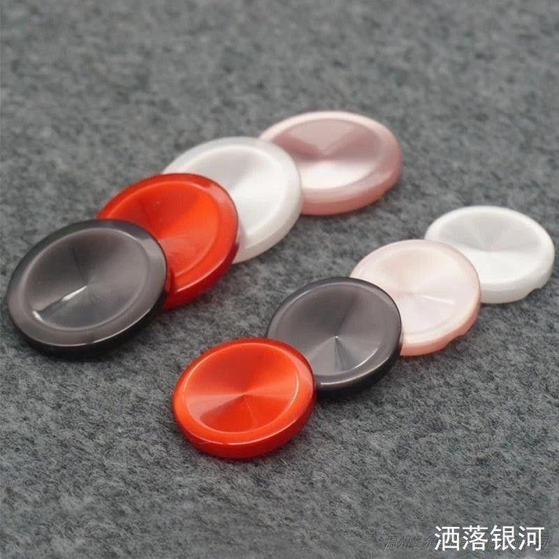 暗眼扣38025红色大衣扣白