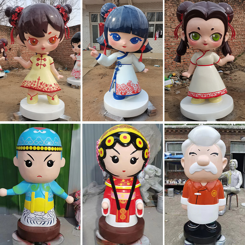 玻璃钢雕塑定制公园摆件商场小品动物鹿园林创意模型卡通户外广场