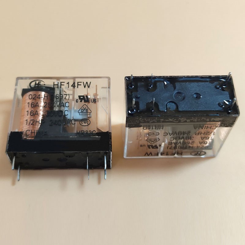 宏发HF14FW继电器 6脚 24V 16A HF14FW 012 024-HT常开继电器 6脚