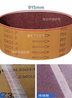 GXK51-P砂带610/915*100抛光打磨木工金属533/457*75手提沙氧化铝