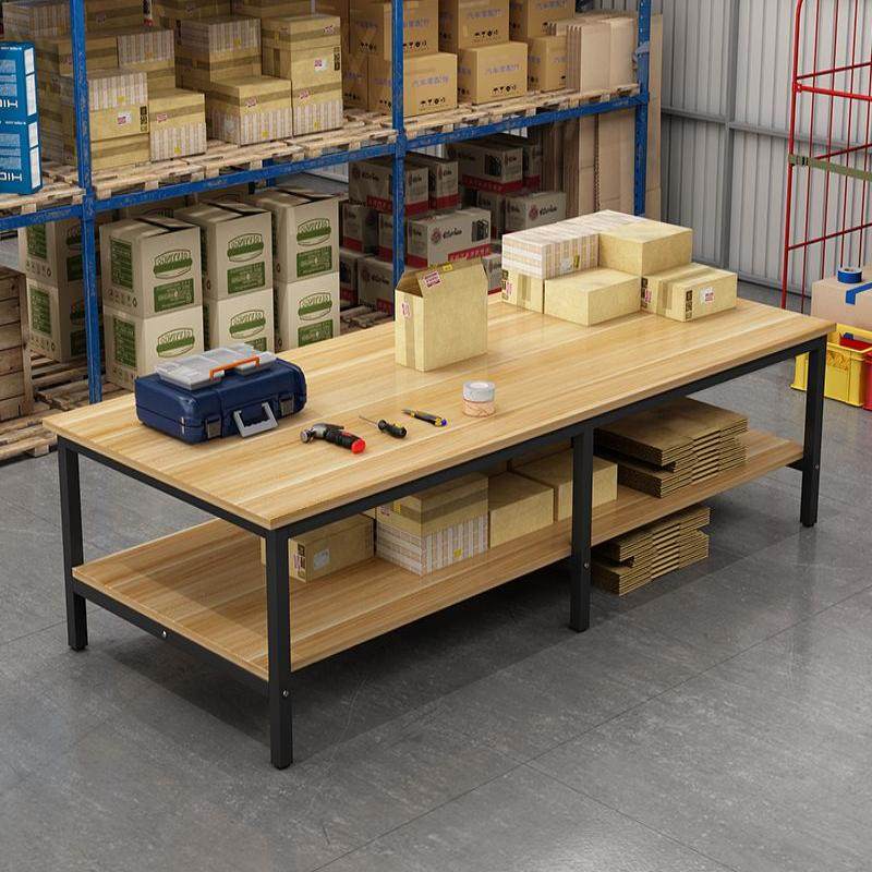 工作台裁剪台桌子双层仓库快递打包台工厂流水线操作台车间包装台