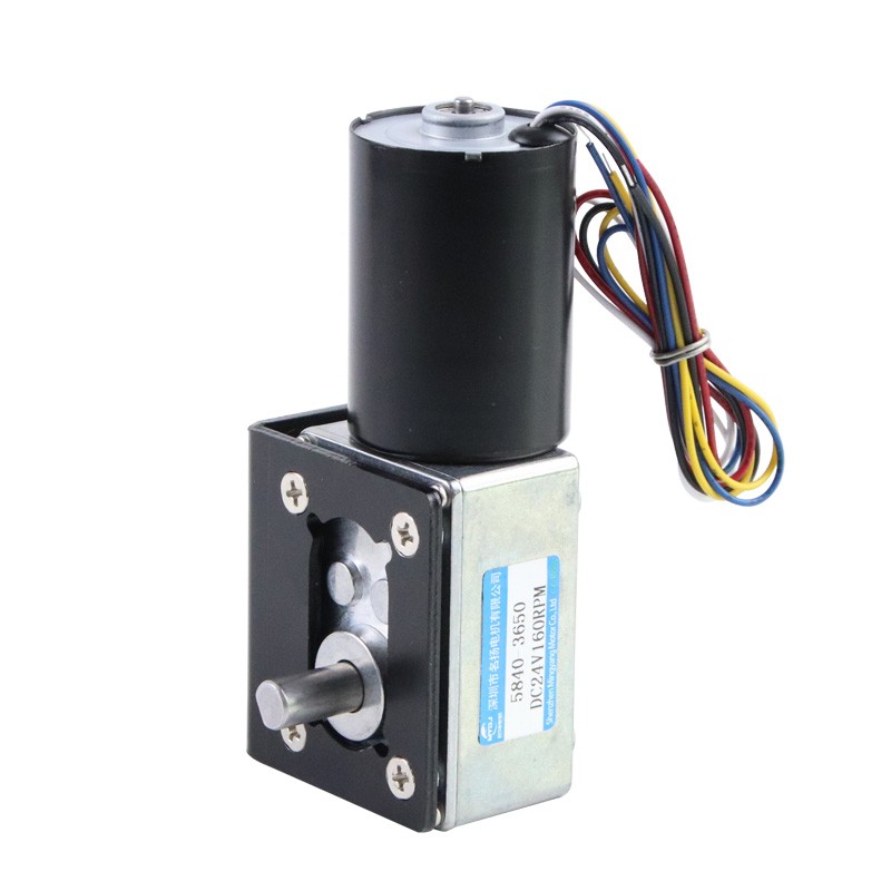 直流减速电机马达12v24V直角低速5840大扭力齿轮小型3650无刷电机