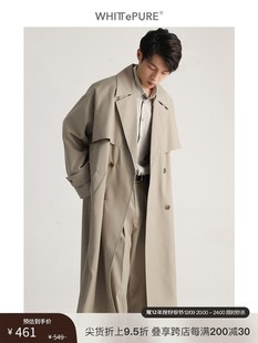 【WHITT EPURE】WP 白川 披肩式双排扣大衣中长款风衣外套男春秋