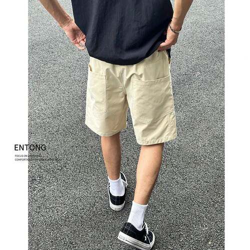 Entong美式潮牌大口袋工装短裤男休闲 夏季速干 干薄款宽松大尺码