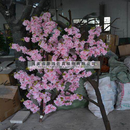 仿真樱花树桃花树室内假树婚庆樱花树装饰造景玻璃钢樱花树大树