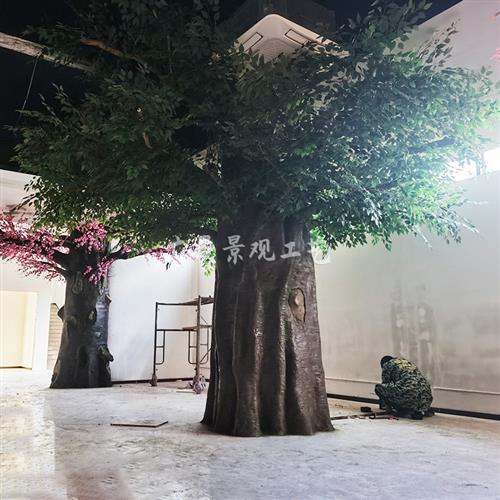 仿真大型榕树户外室内酒店餐厅仿真包柱子榕树仿生人造假榕树定制