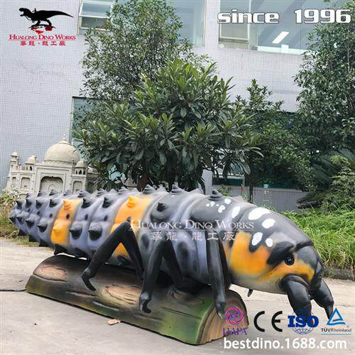 仿真机械电动毛毛虫模型制作厂家可爬行昆虫模型恐龙亲子乐园.