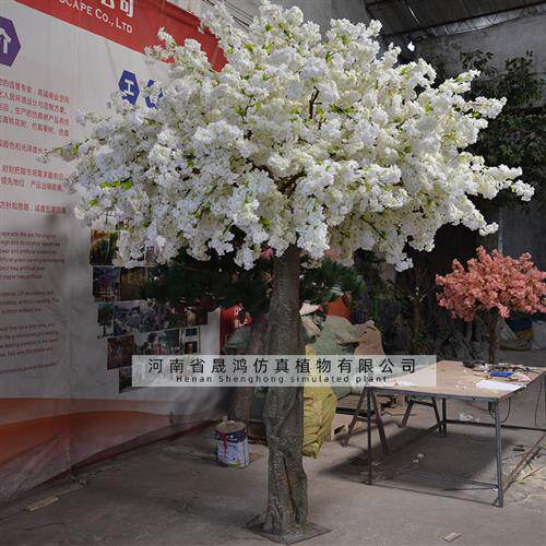 大型白色樱花树玻璃钢仿真树假树人造樱花树加密樱花枝仿真桃花树