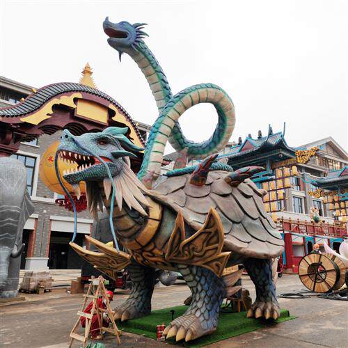 户外超大型仿真山海经神兽模型会动会叫南宁不夜城广场巨兽摆件