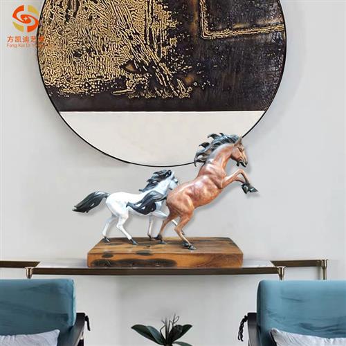 欧式摆件家居饰品乔迁开业礼品新款饰品铸铜骏马客厅办公室工艺品