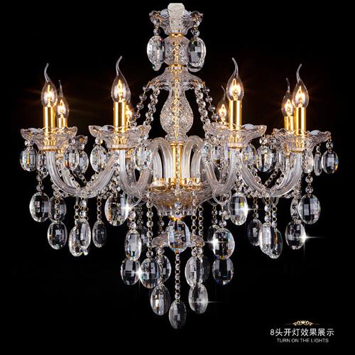 工厂欧式水晶吊灯美式客厅灯简约现代卧室餐厅灯具大气别墅灯