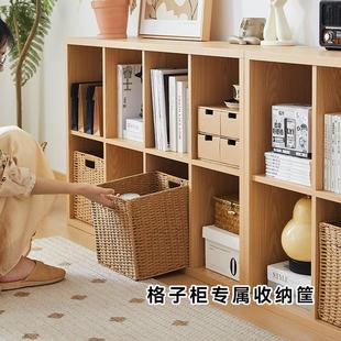 三又木格子柜收纳箱家用收纳盒杂物编织收纳筐卧室衣物杂物储物箱