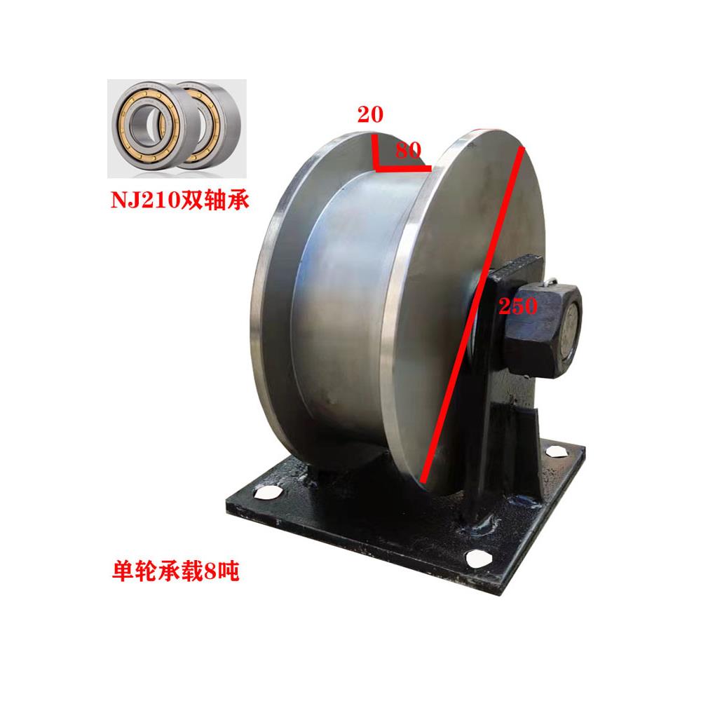 100120150200重型双边轨道滑轮/铁路施工钢轨轮/车间周转行车轮