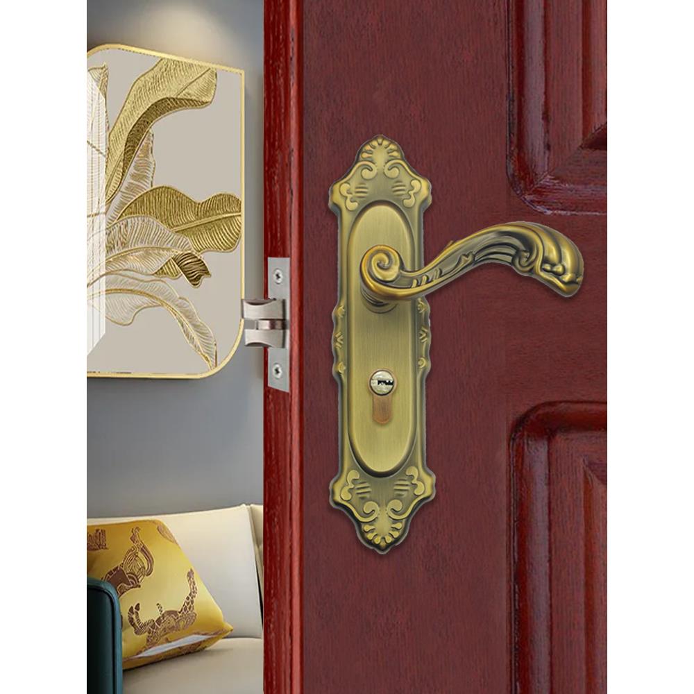 永佳福欧式单舌静音门锁小蜜蜂卧室房间实木门锁具家用房门锁套装