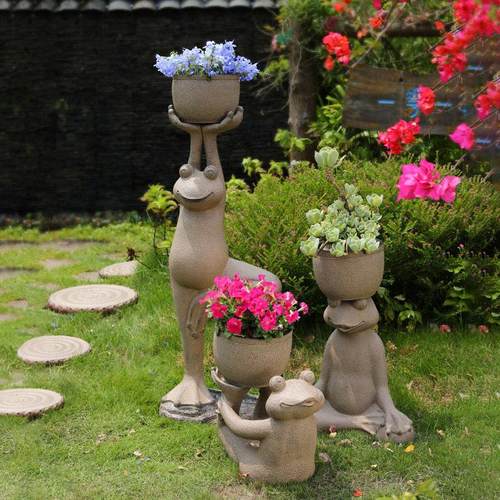 汉韵堂庭院动物大花盆造景园林景观户外草坪装饰落地摆件花园布置