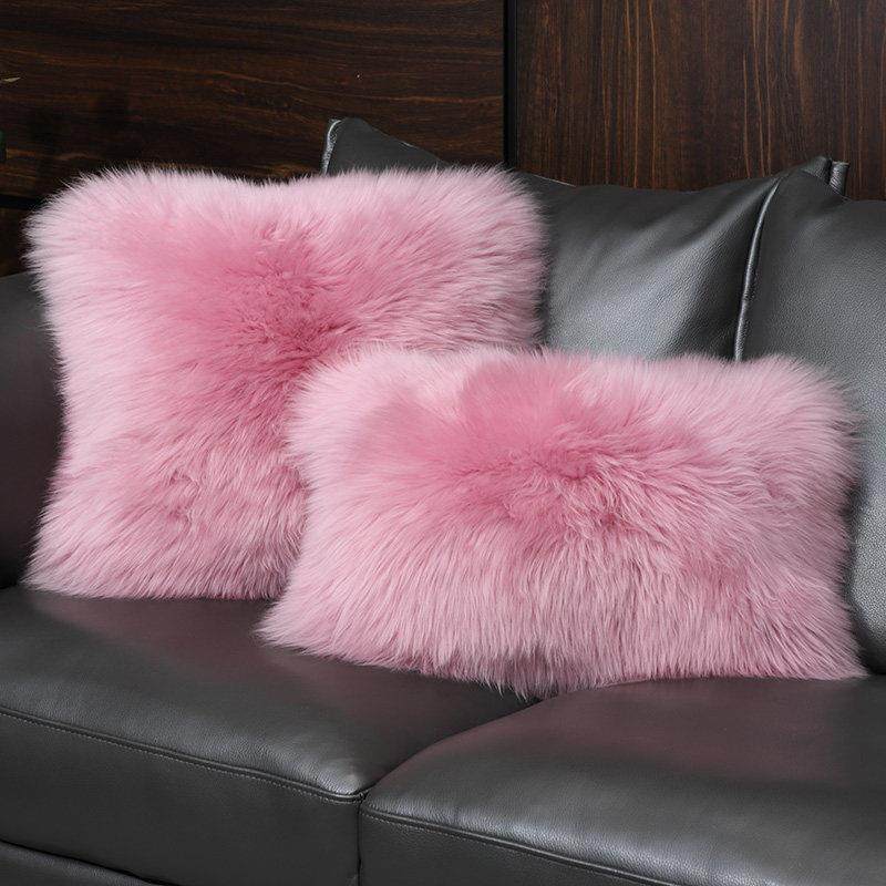 纯羊毛抱枕沙发靠垫靠枕床头靠垫长毛毛抱枕套椅子办公室靠垫可爱,居家布艺,靠垫/抱枕,淘宝优惠券,粉丝福利购,淘宝优惠卷