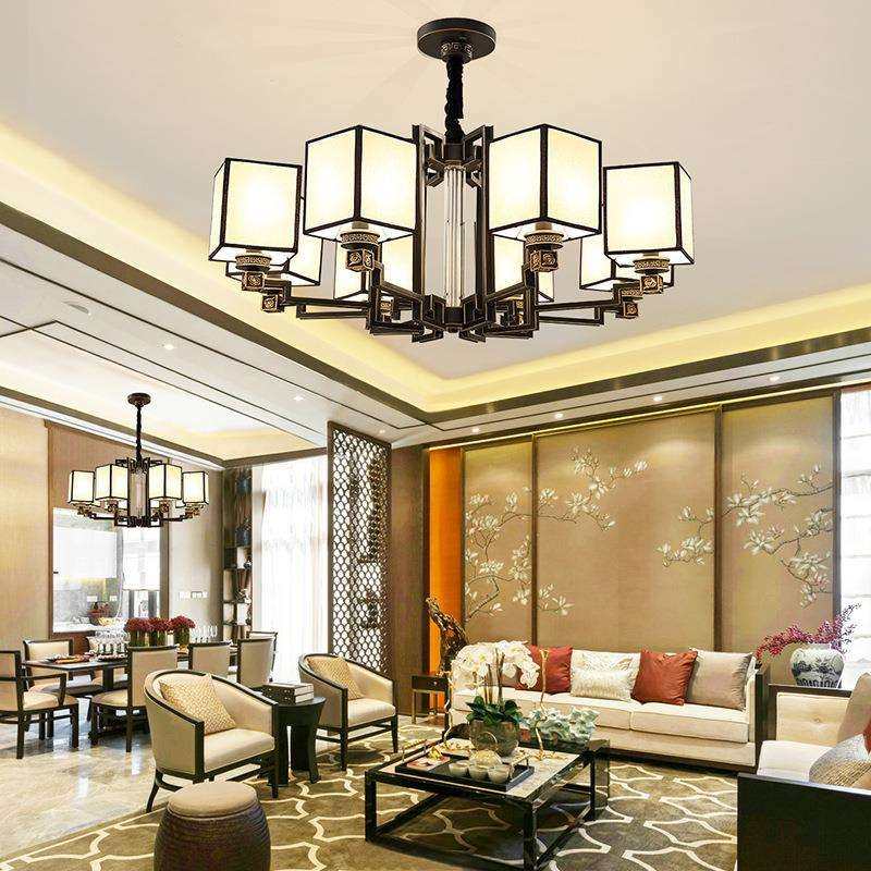 新中式吊灯2024款中国风客厅灯现代简约大气古典餐厅卧室灯具套餐