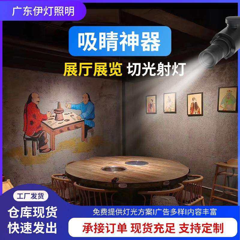 博物馆展厅展览切光灯书画调光轨道照画灯画廊美术字画灯截光聚光