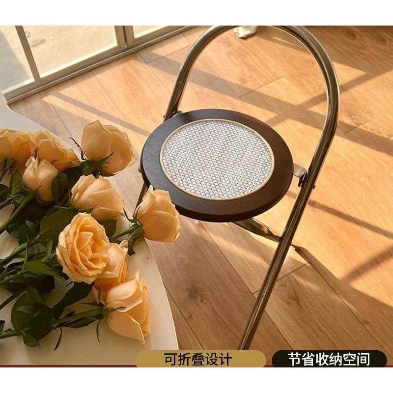 藤编餐椅中古设计师折叠可折叠小户型家用简约椅子靠背网红椅子,橡塑材料及制品,亚克力管/有机玻璃管,淘宝优惠券,粉丝福利购,淘宝优惠卷