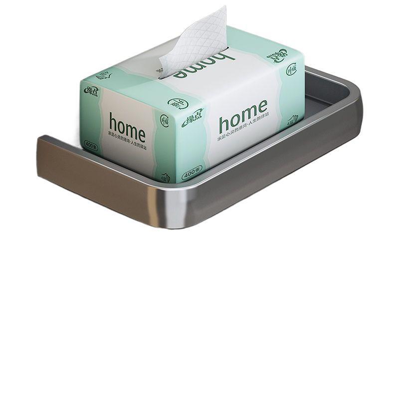 免打孔加厚纸巾架太空铝浴室洗手间置物架太空铝家用卫生间厕纸盒