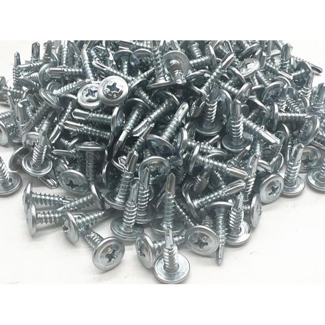 钻尾螺丝大扁头钻尾螺丝十字大头自钻螺钉彩钢板钻铁螺丝钉M4.2