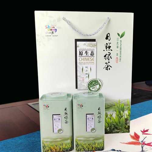 日照绿茶礼盒2023新茶春茶板栗香浓香炒青云雾茶节日送礼灌装500g