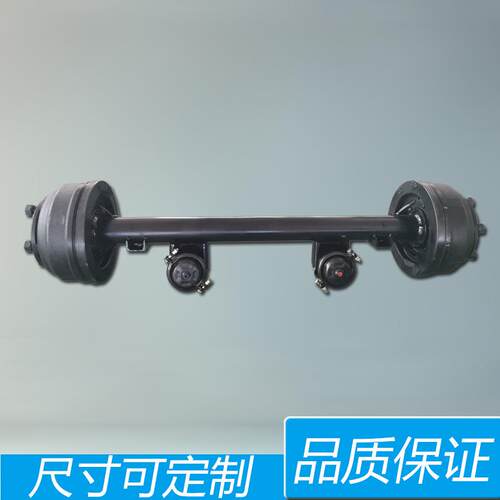 两轮弹簧板减震气刹前后桥五孔六孔拖车轴车桥厂家定制