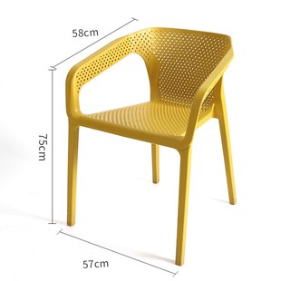 思德来北欧塑料餐椅餐厅椅可折叠放靠户外靠背椅家用椅折叠荧光绿